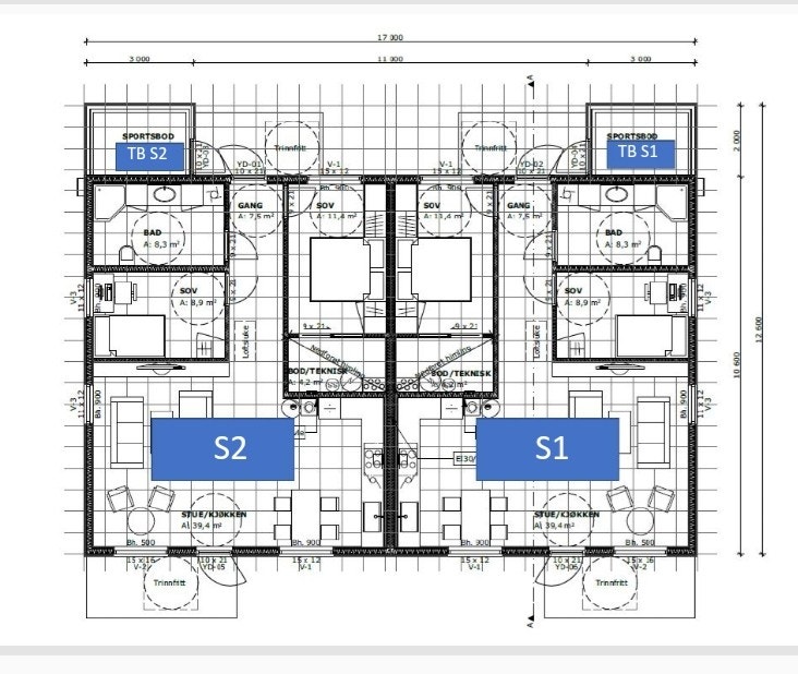 Plantegning S1 leies ut Galleribilde