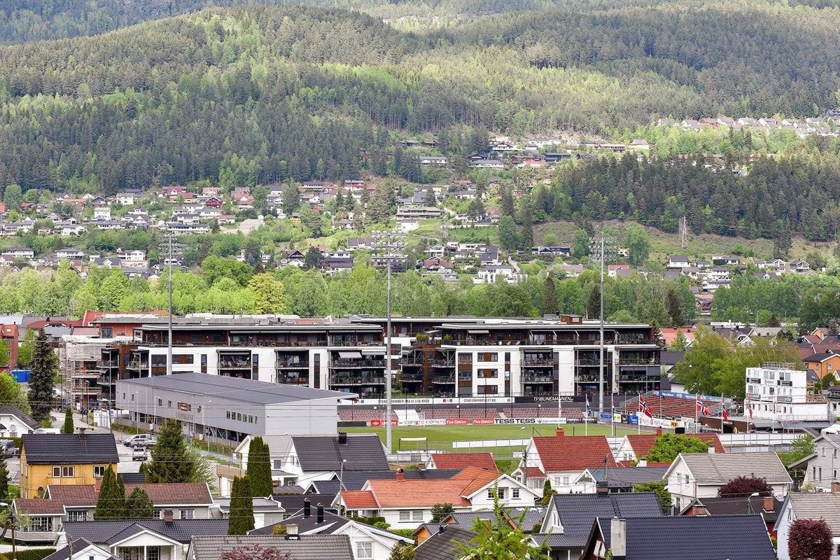 Fantastisk utsikt utover Mjøndalen og Eikerbygdene. Galleribilde