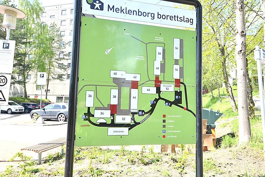 Kart over borettslaget Galleribilde