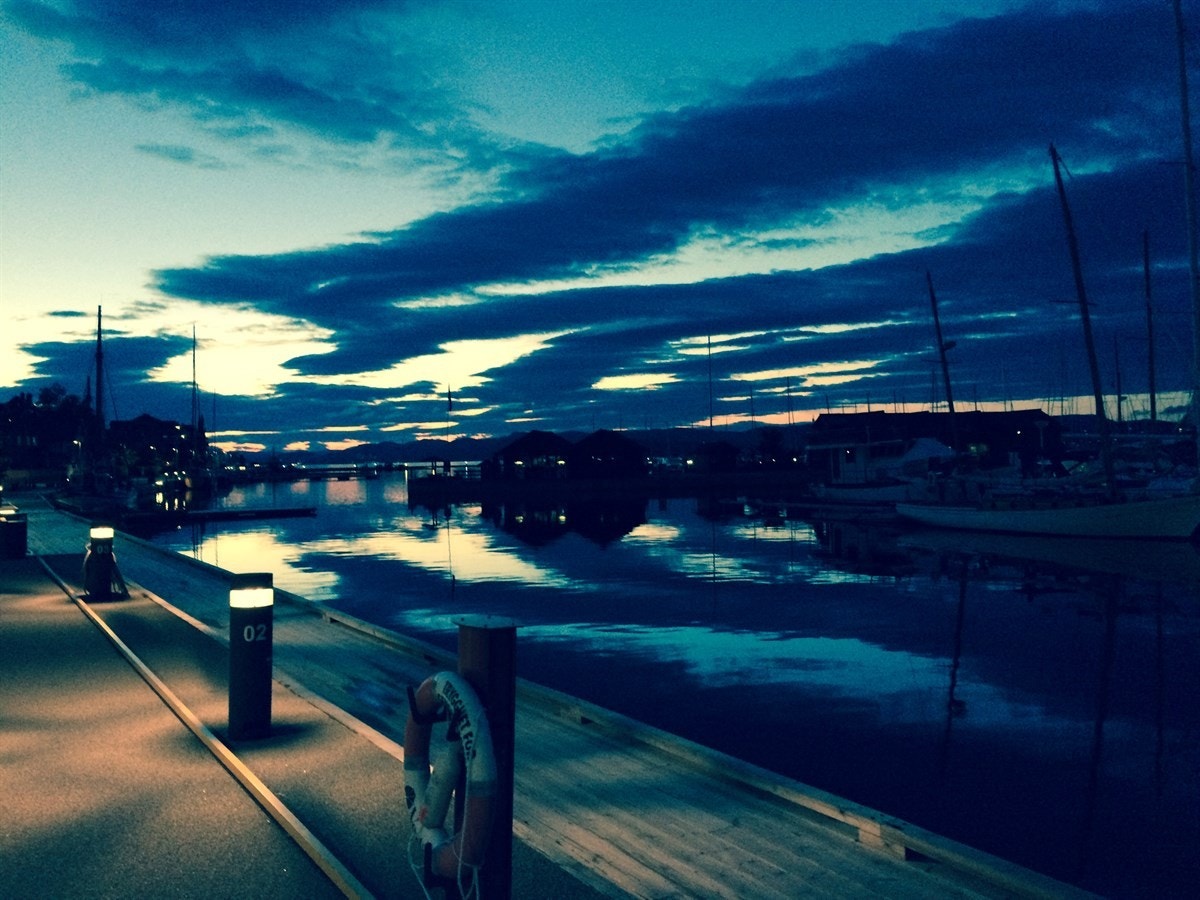 Brygga i Holmestrand. Galleribilde