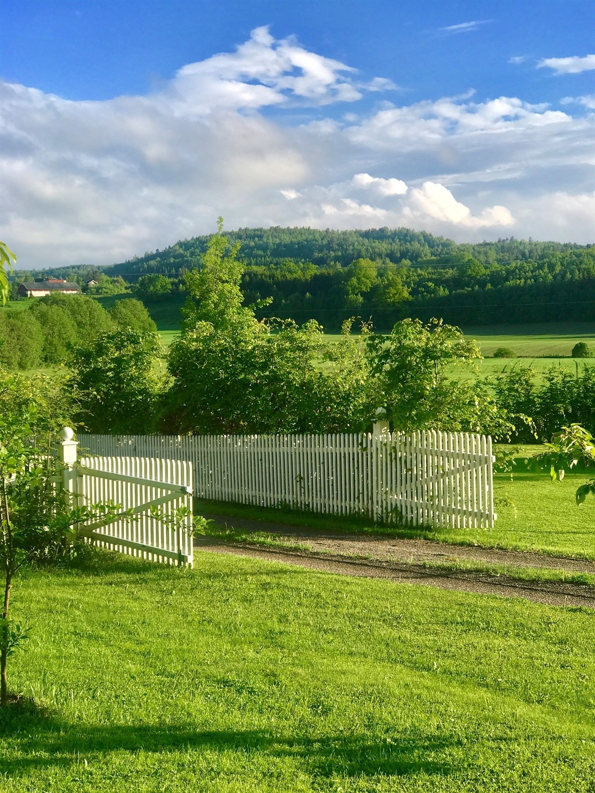 Porten ønsker deg velkommen på tunet. Galleribilde