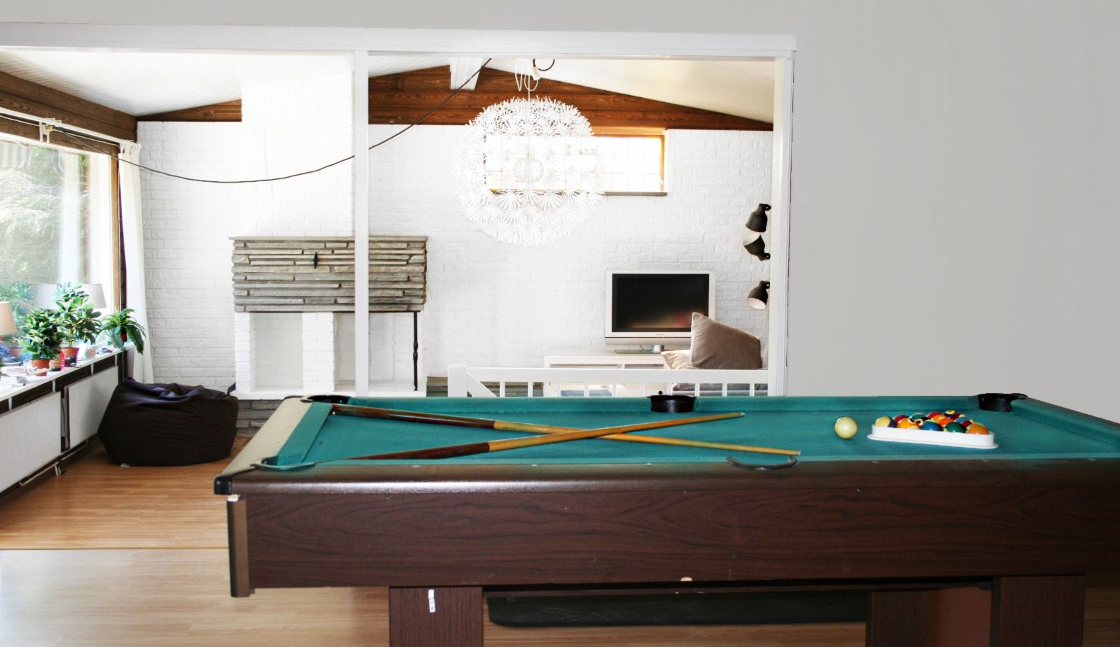 Biljardbord i stuen Galleribilde