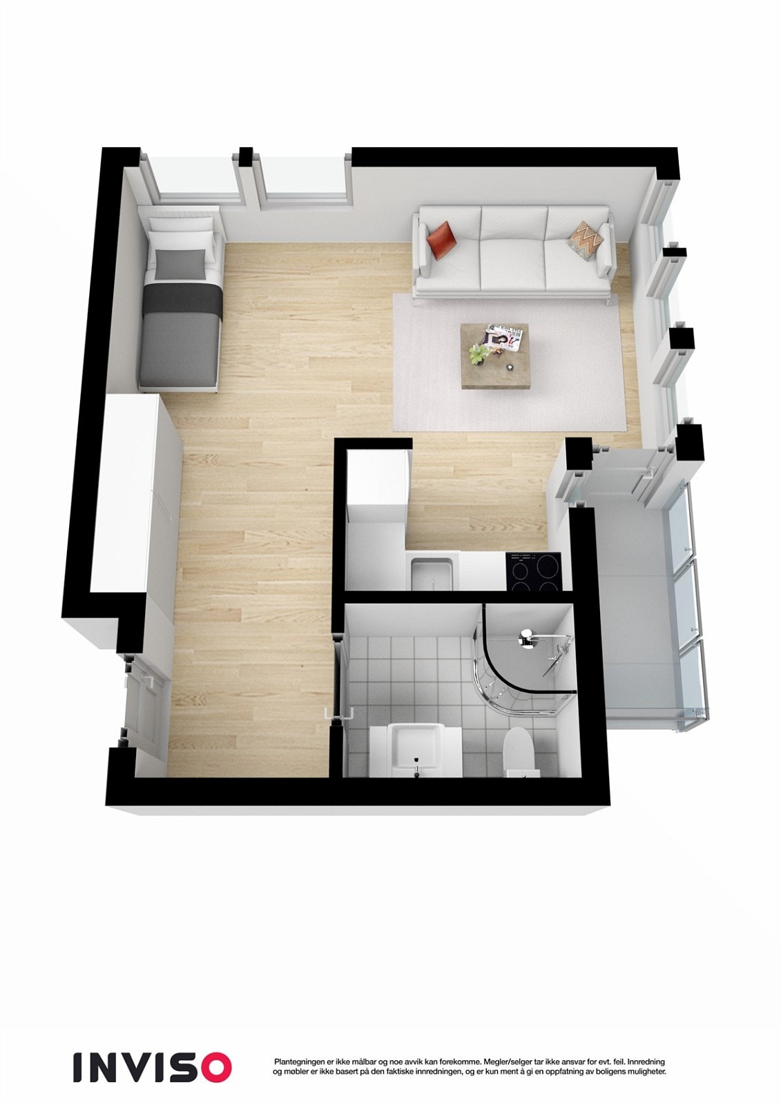 3D plantegning Galleribilde