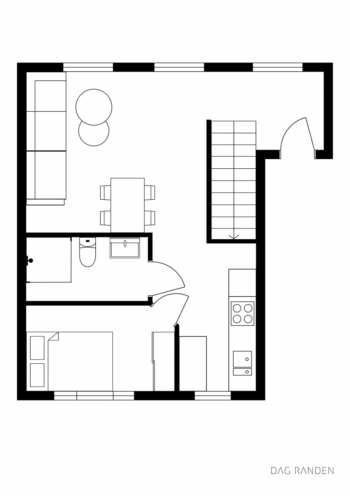 Plantegning 2.etg Galleribilde