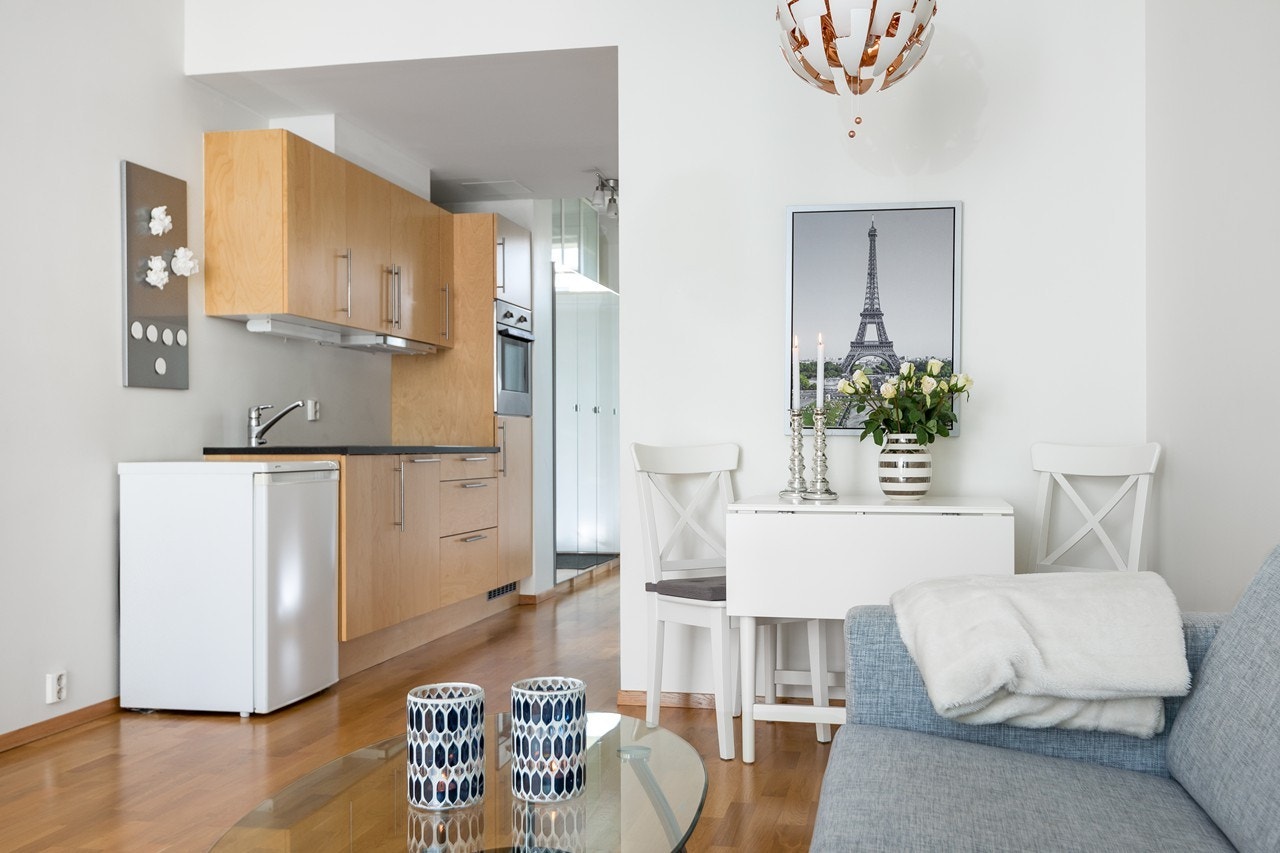 Planløsningen er moderne og arealeffektiv med åpen stue- og kjøkkenløsning Galleribilde