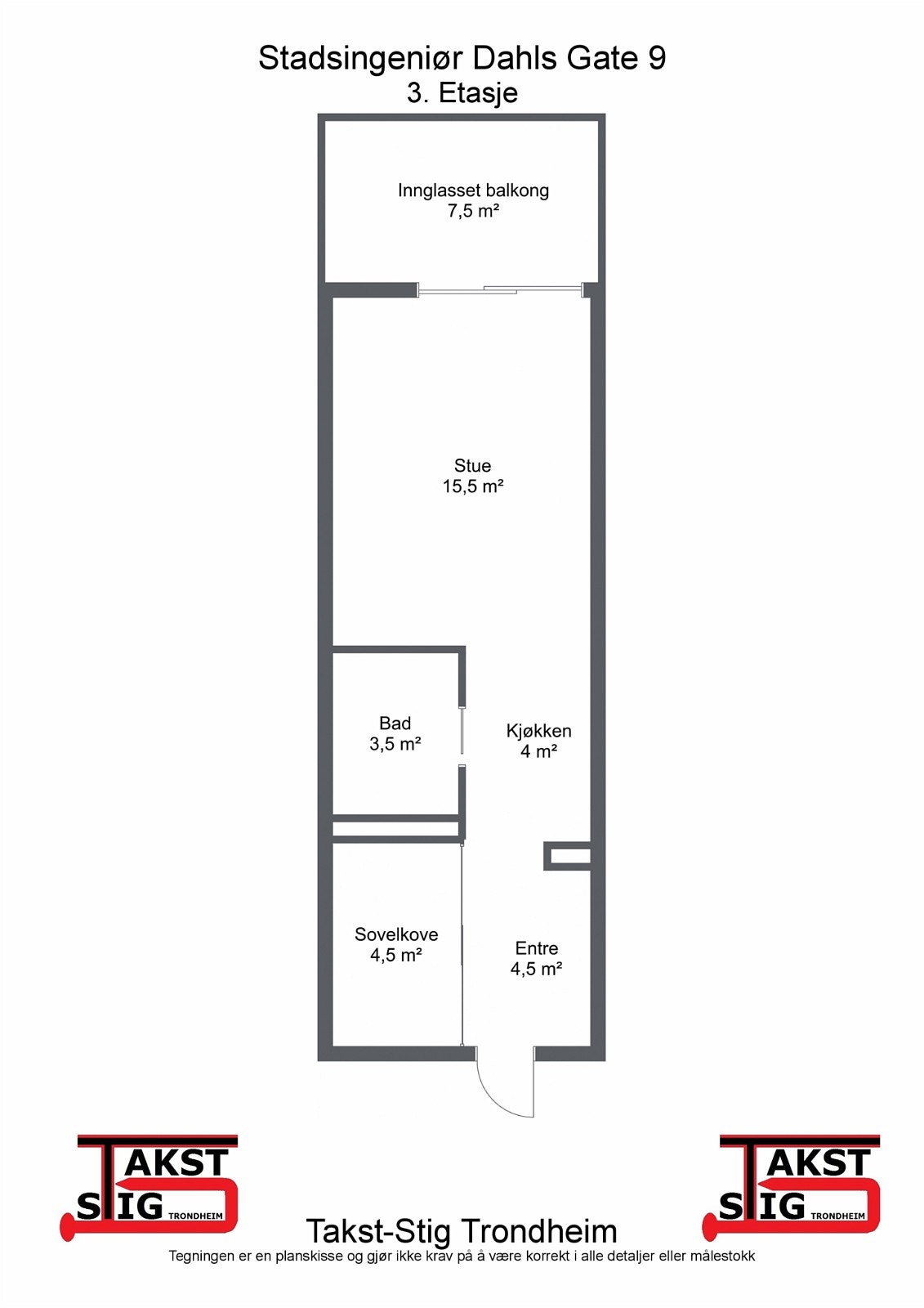 Stadsingeniør Dahls Gate 9 - 3. Etasje Galleribilde