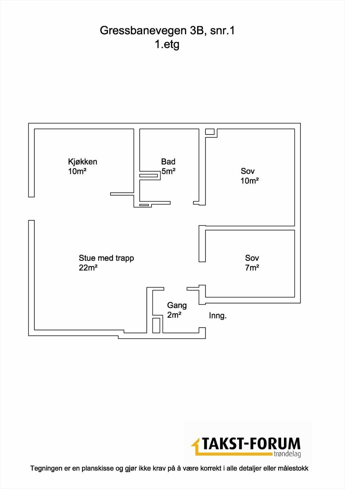 Plantegning 1. etasje Galleribilde