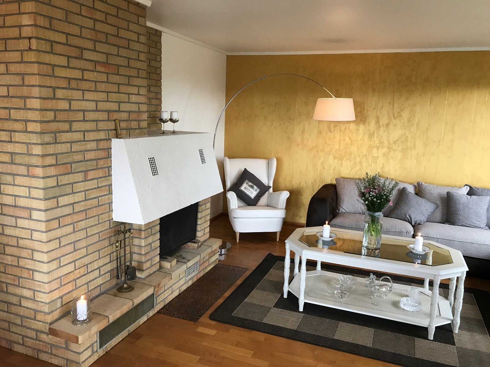Stuen med peis Galleribilde