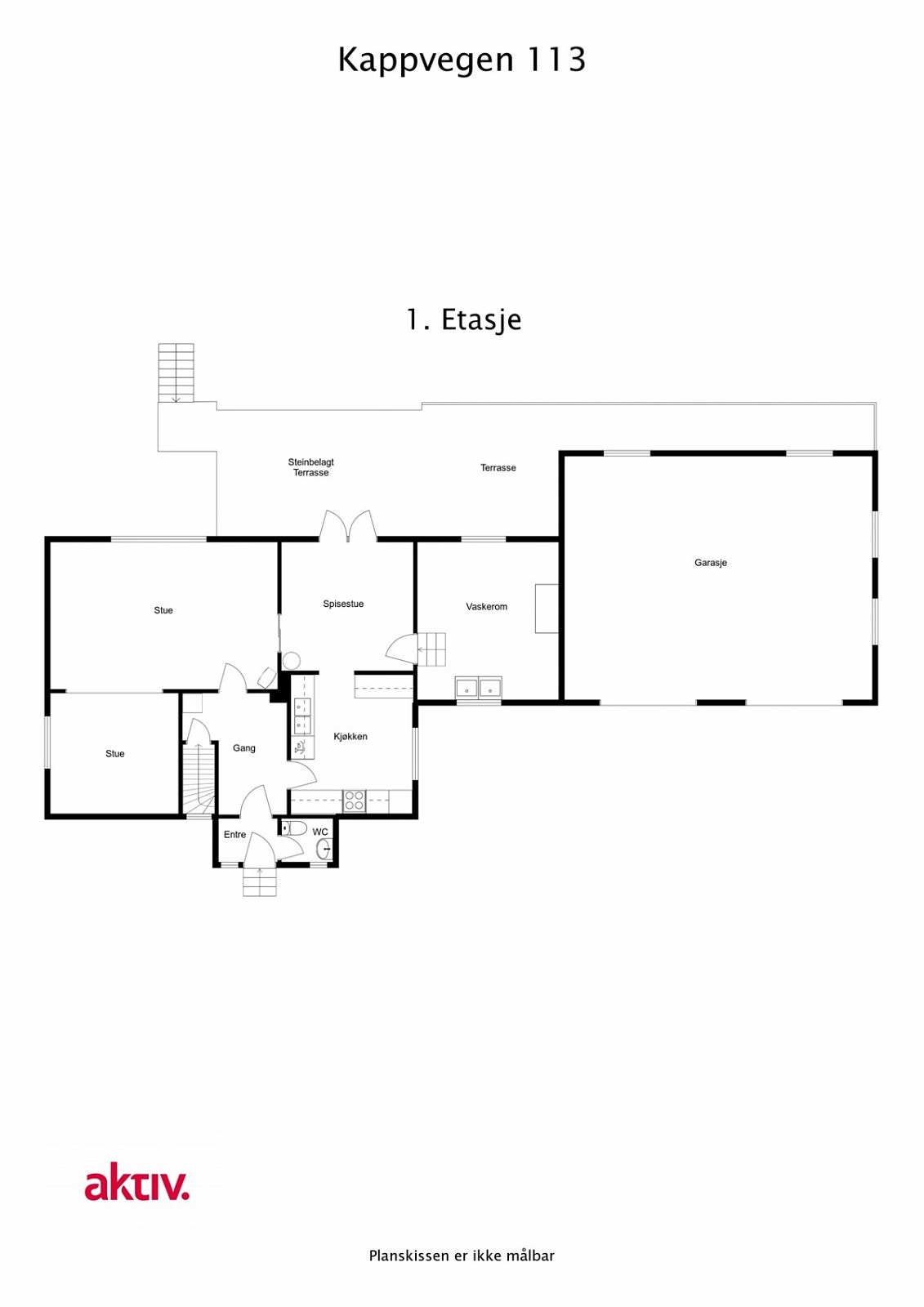 Plantegning 1. etasje. Galleribilde