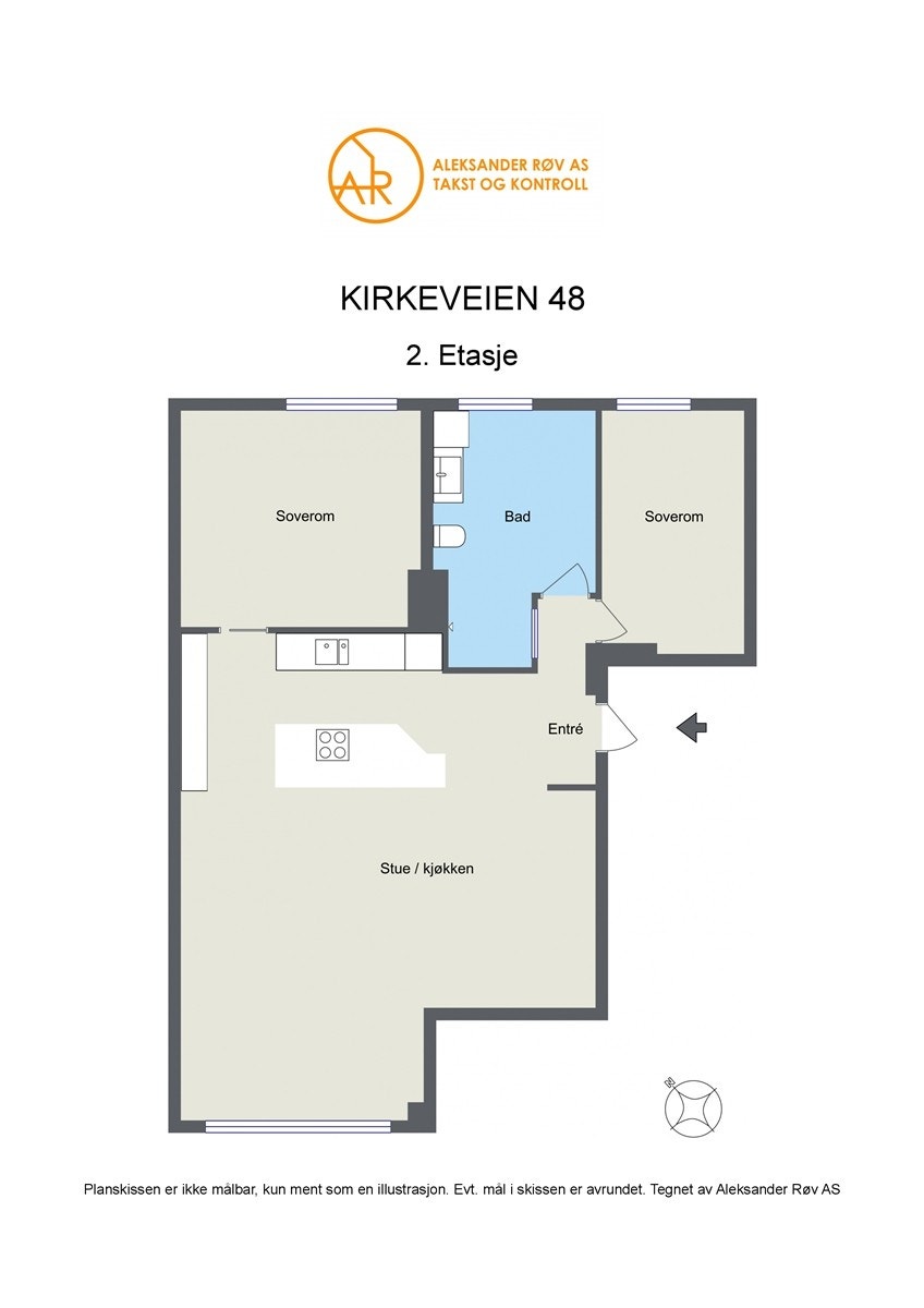 Moderne, gjennomgående og smart planløsning med store veldimensjonerte rom. Takhøyde på 2,70 meter. Galleribilde
