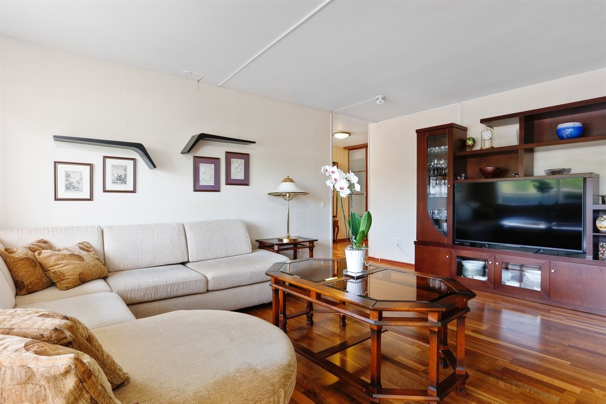 Stue med gos plass til sofagruppe Galleribilde