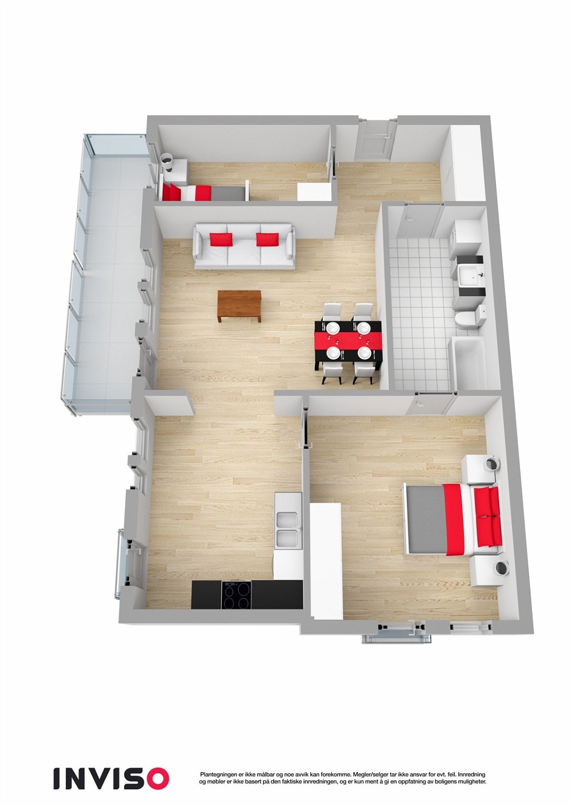 3D Plantegning Galleribilde