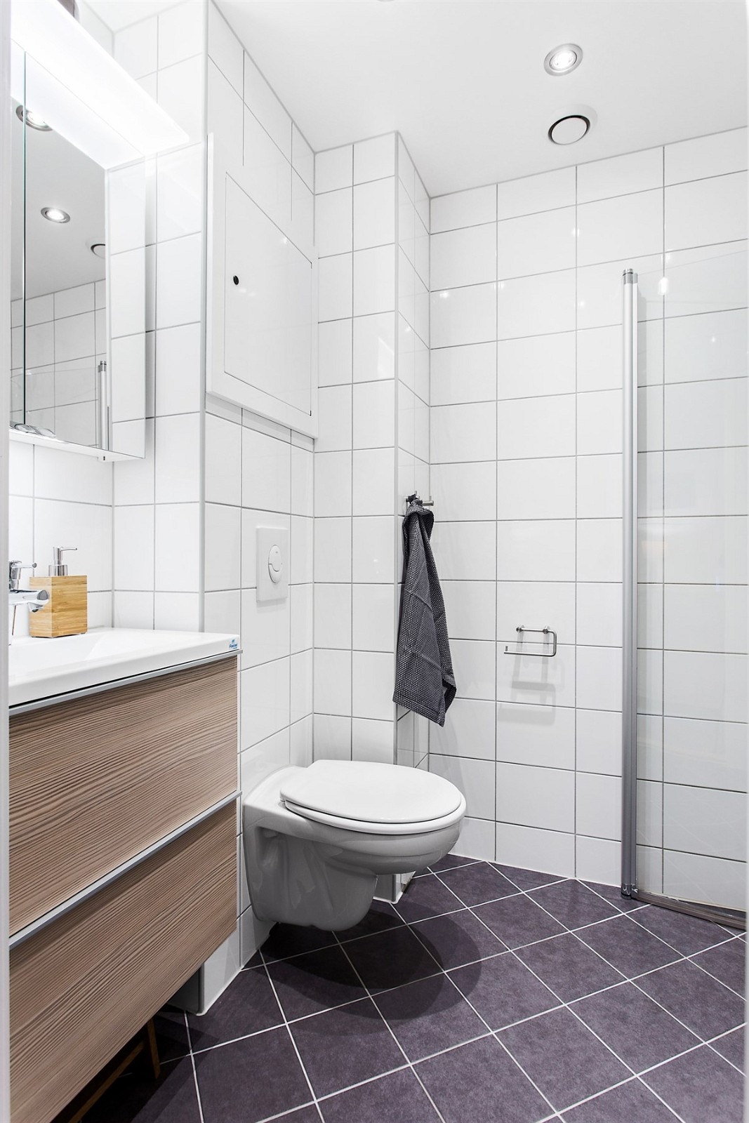 Badet har også opplegg for vaskemaskin og tørketrommel. Galleribilde