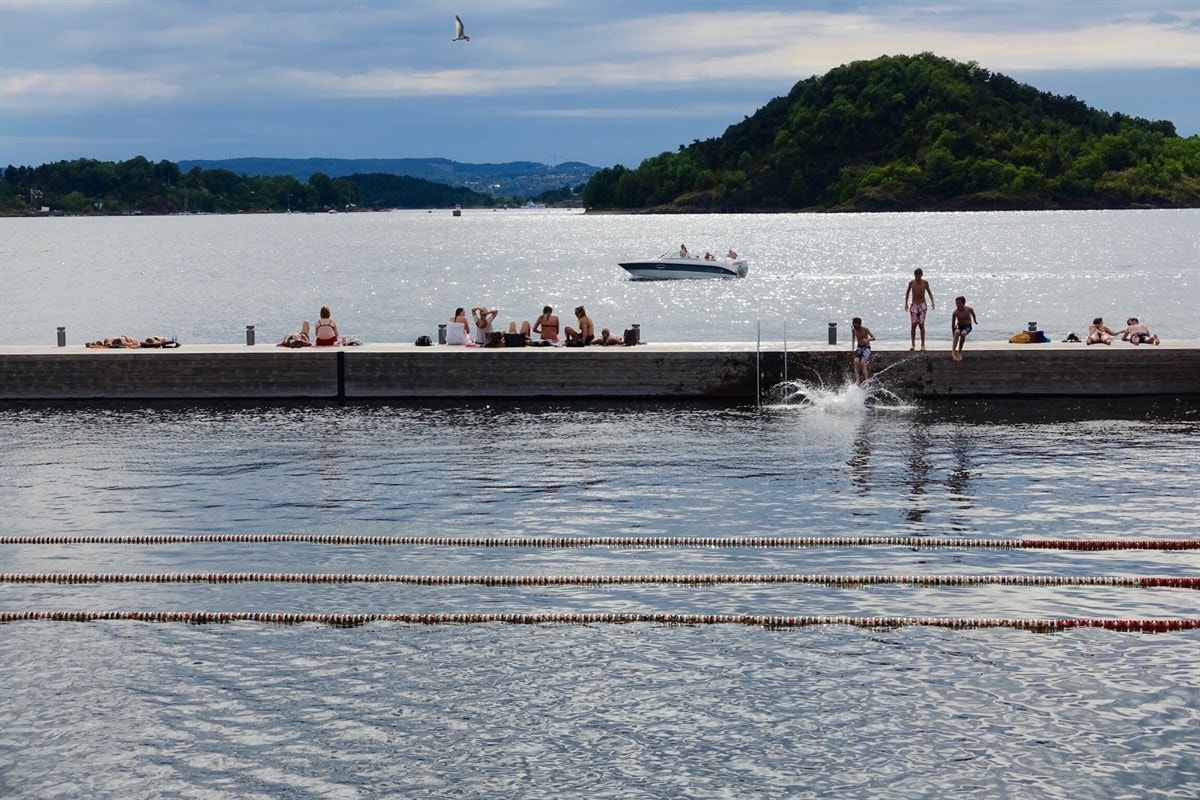 Sørenga sjøbad er i gangavstand fra Ekebergskrenten, perfekt for en dukkert på en deilig sommerdag. Galleribilde