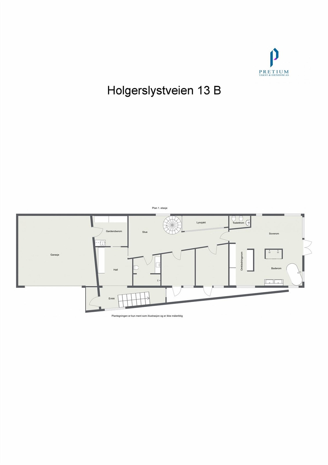 Plantegning 1. etasje Galleribilde