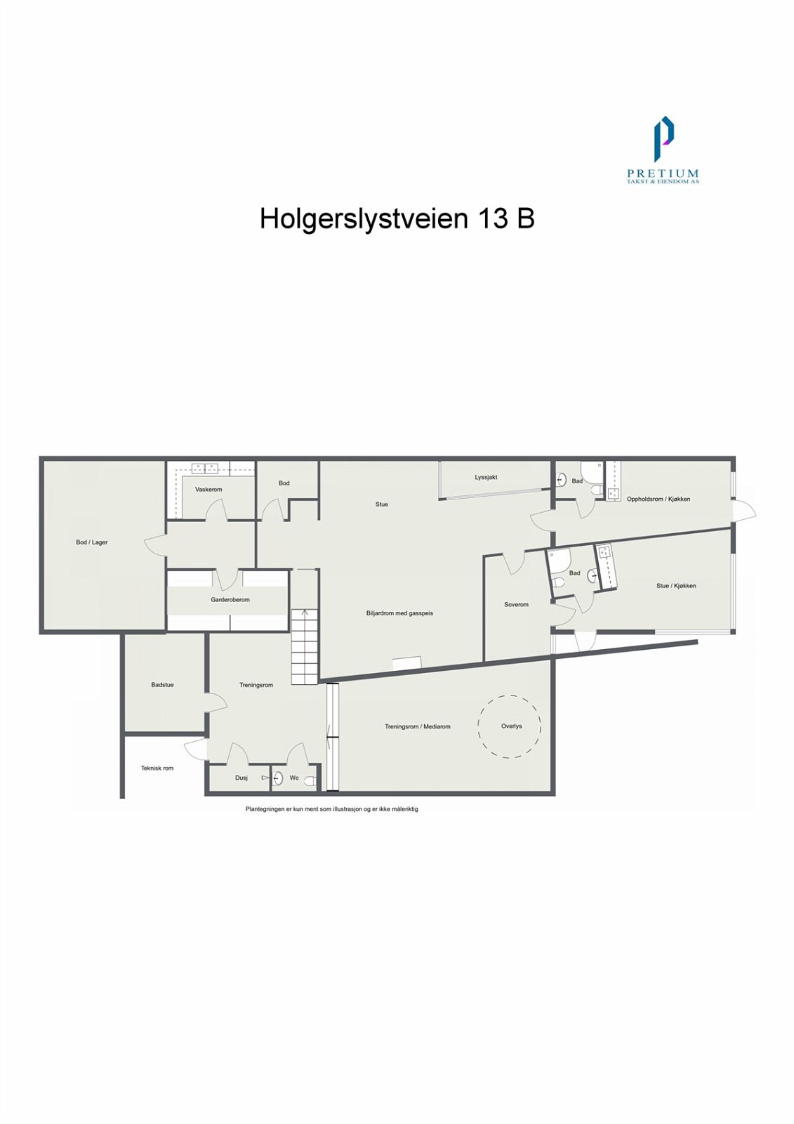Plantegning underetasje Galleribilde