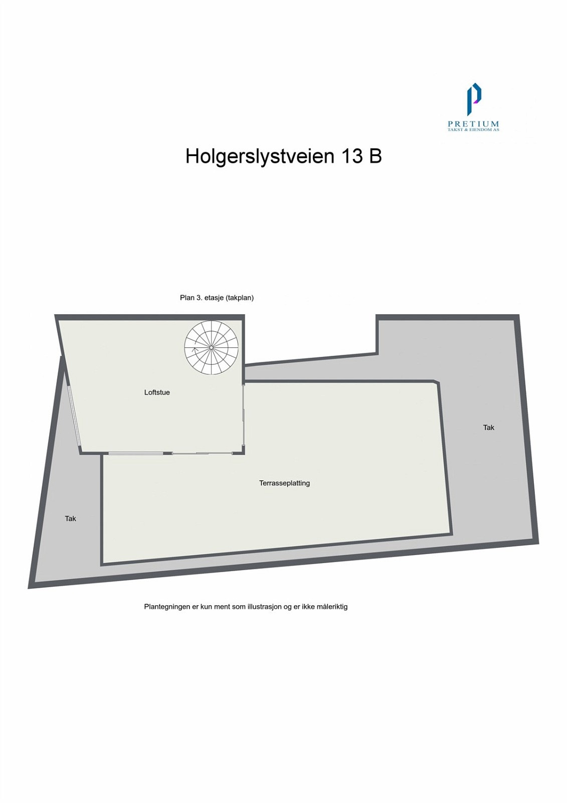 Plantegning loftstue / 3. etasje Galleribilde