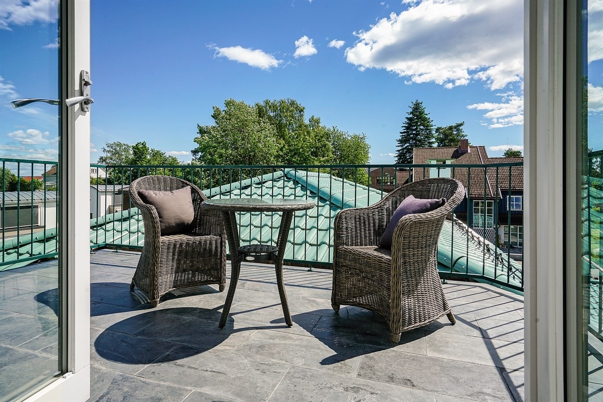 Takterrasse fra hovedsoverom Galleribilde