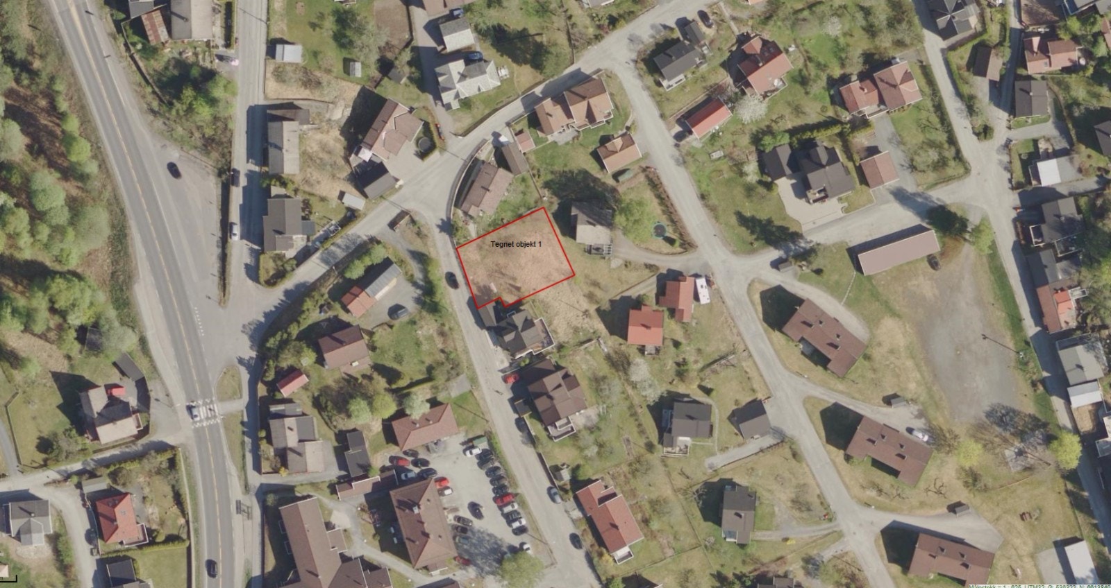 Oversiktsbilde med tomteskisse Galleribilde