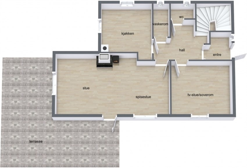 Plantegning 1.etasje. Galleribilde