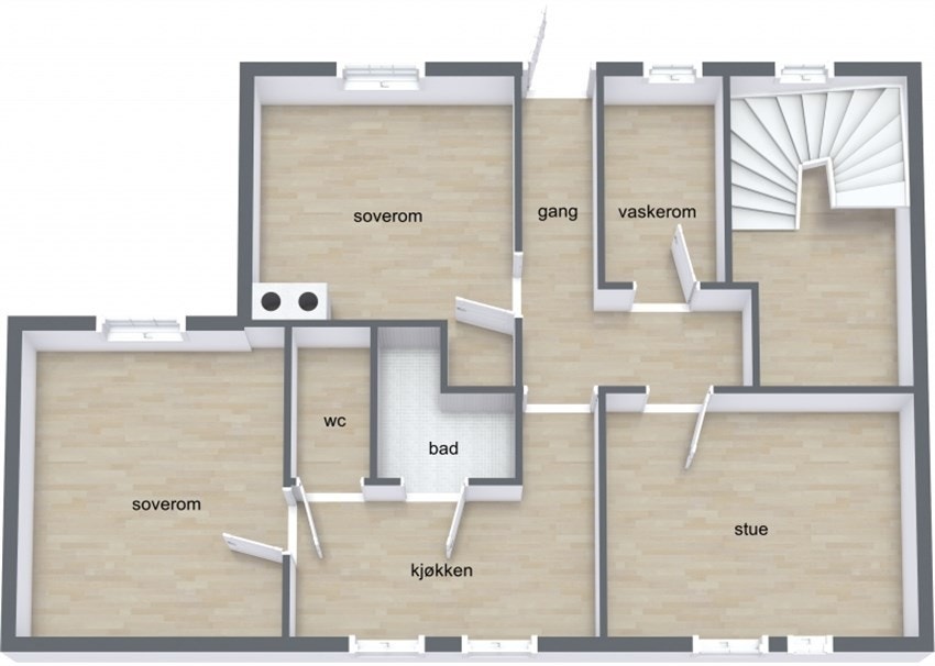 Plantegning kjeller/utleidel. Galleribilde
