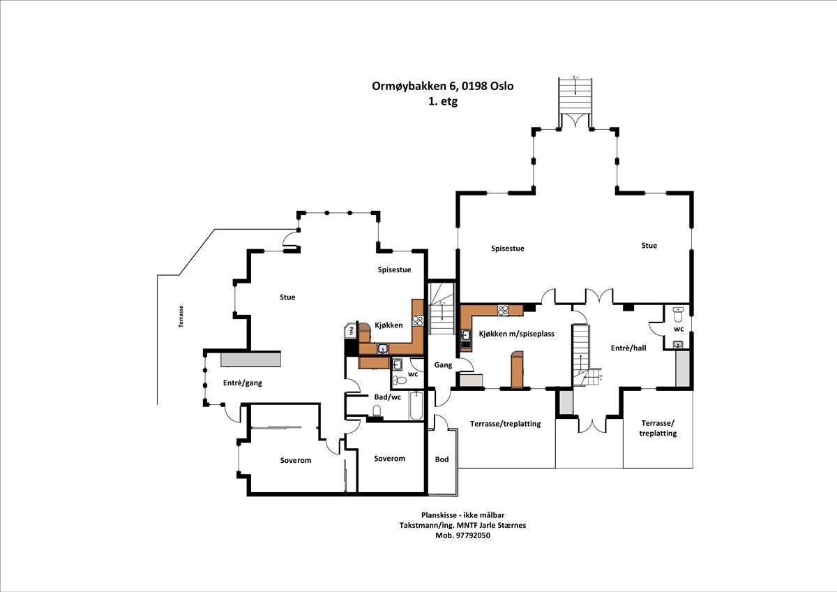 Plantegning 1. etasje Galleribilde