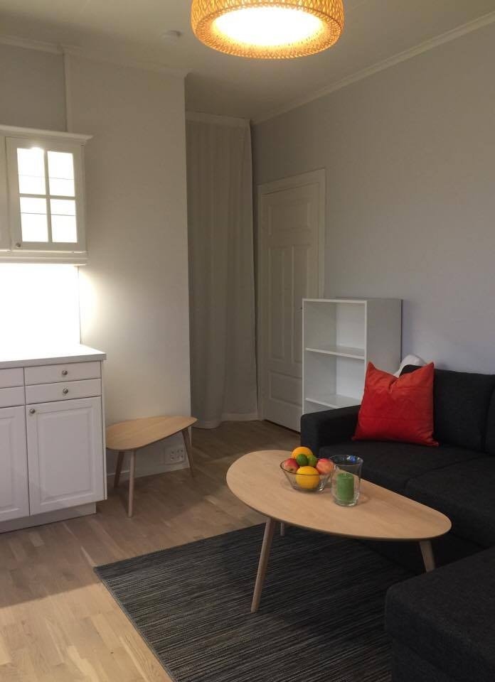 Kjøkken/stue med inngang mot bad/wc Galleribilde