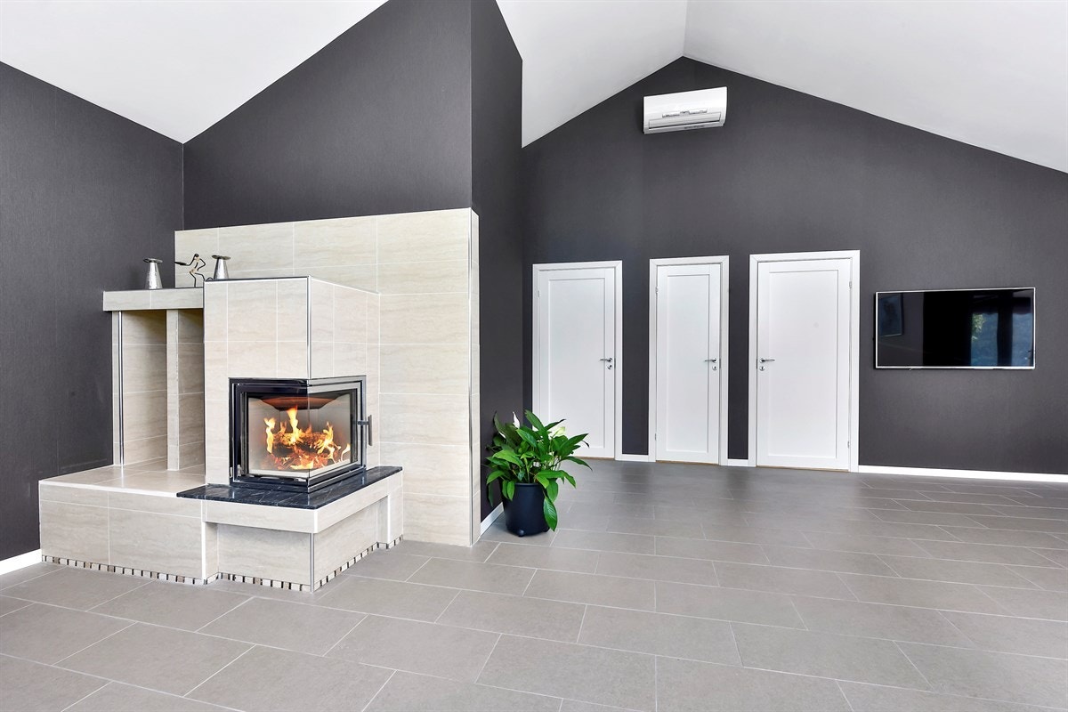 En herlig peis som gir ekstra hygge og varme. Galleribilde