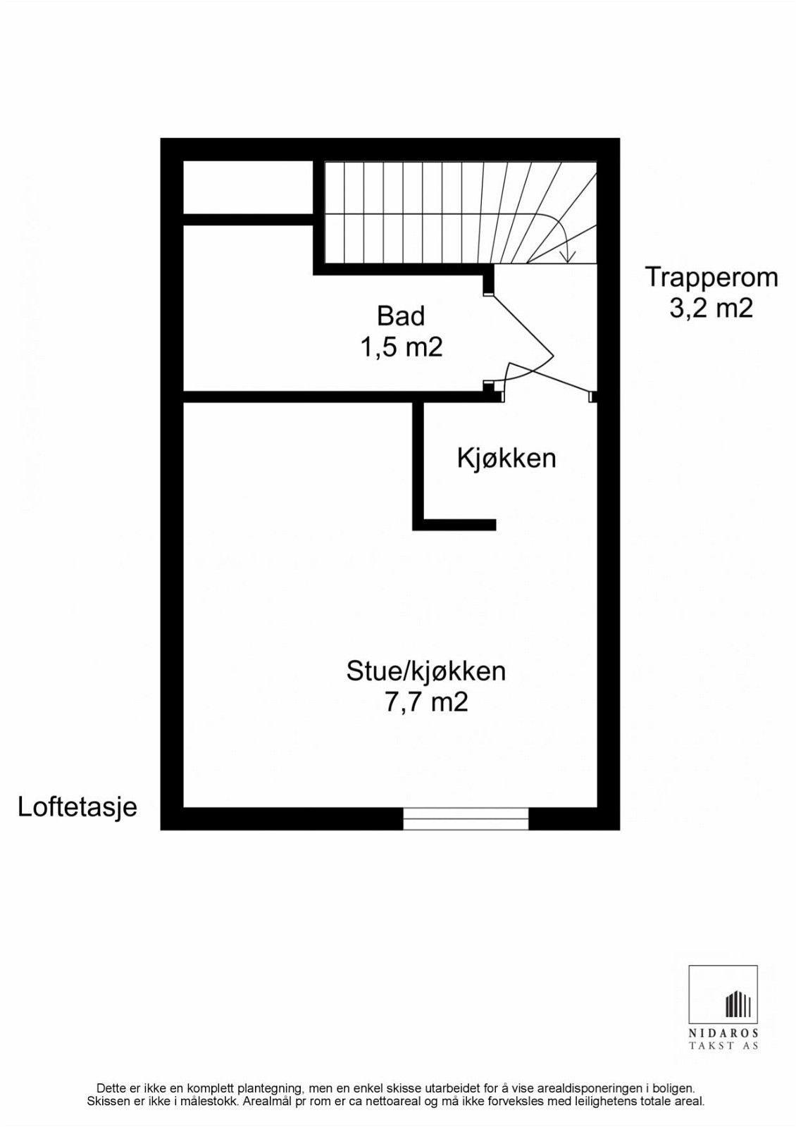 Planløsning hybel 3etg Galleribilde