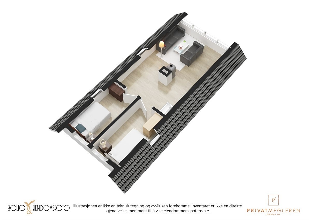 Plantegning andre etasje. Galleribilde