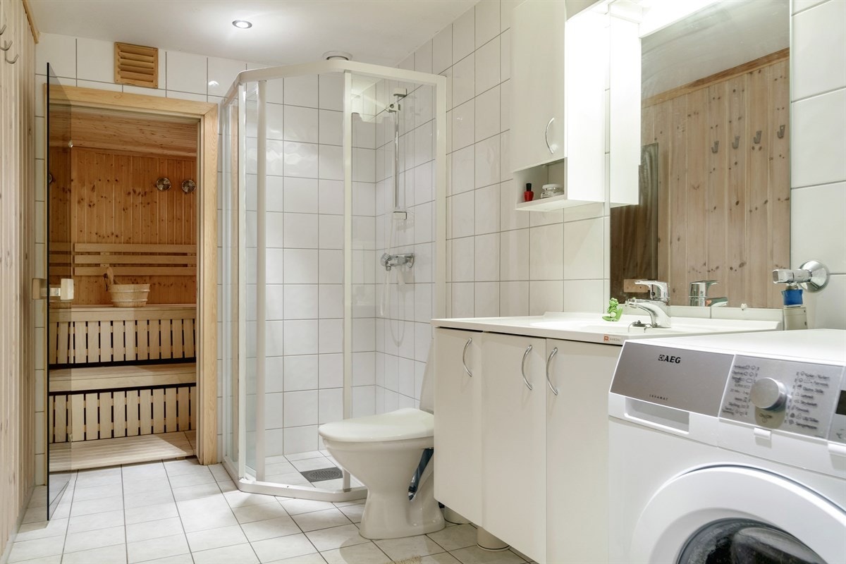 Inngang til badstue fra baderom - herlig på vinterstid Galleribilde