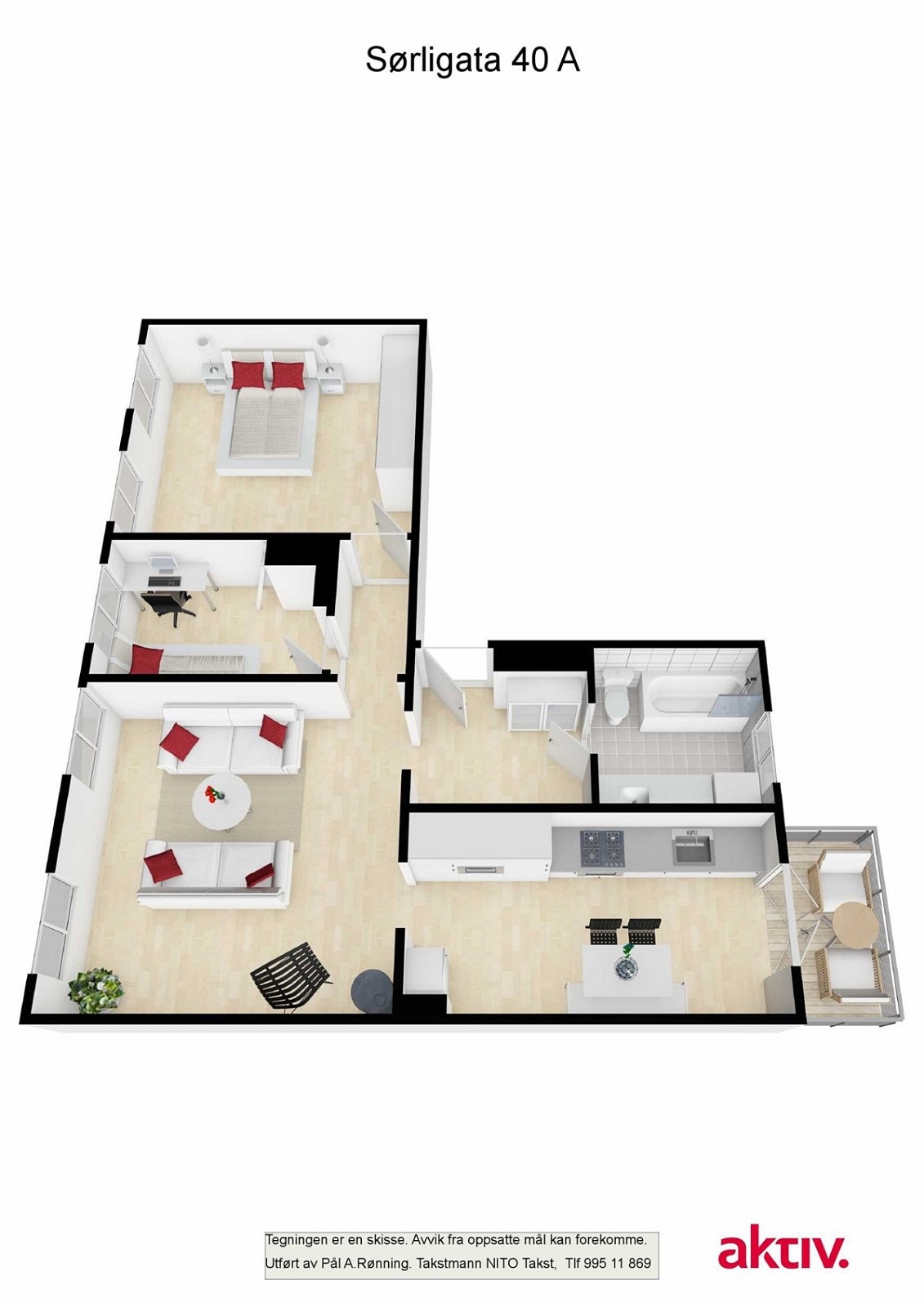 Plantegning 3D Galleribilde