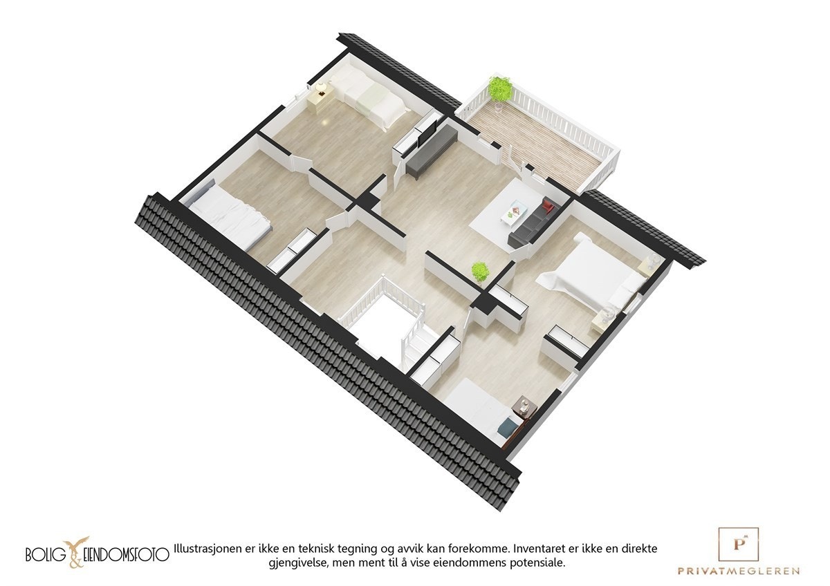 Plantegning andre etasje. Galleribilde