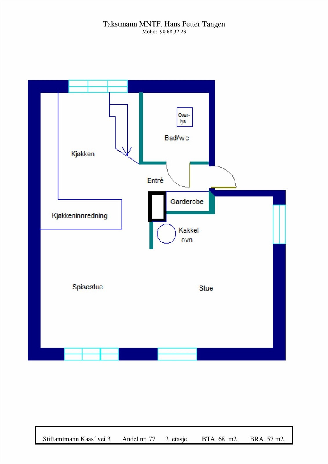 Stiftamtmann Kaas´vei 3 - Andel nr. 77 - 2. etasje Galleribilde