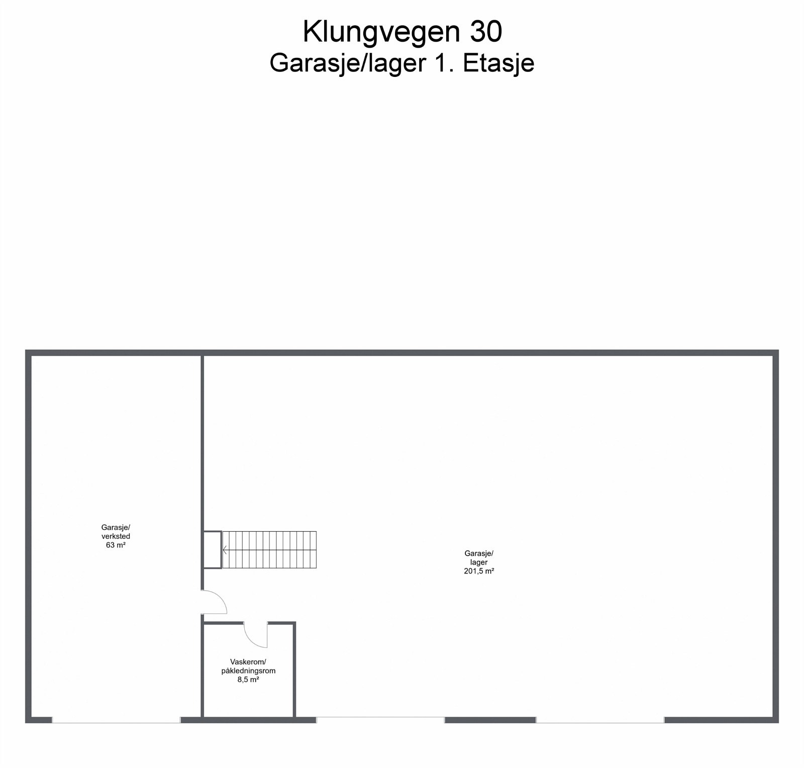 Planskisse - Garasje-lager 1. Etasje Galleribilde