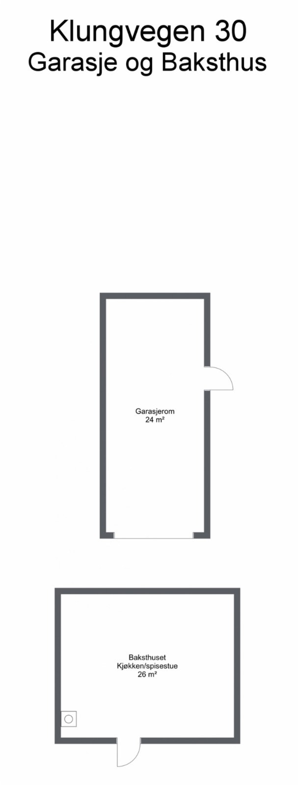 Planskisse garasje og baksthus Galleribilde