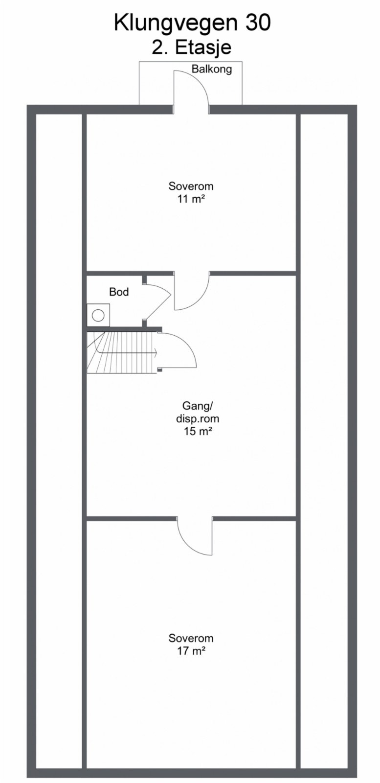 Planskisse bolig - 2. Etasje Galleribilde