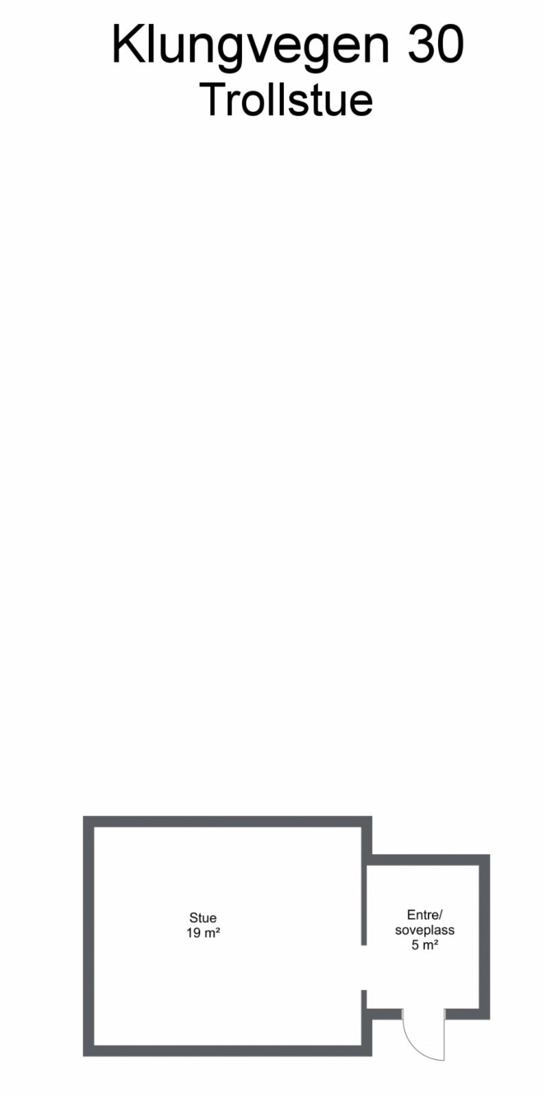 Planskisse Trollstue Galleribilde