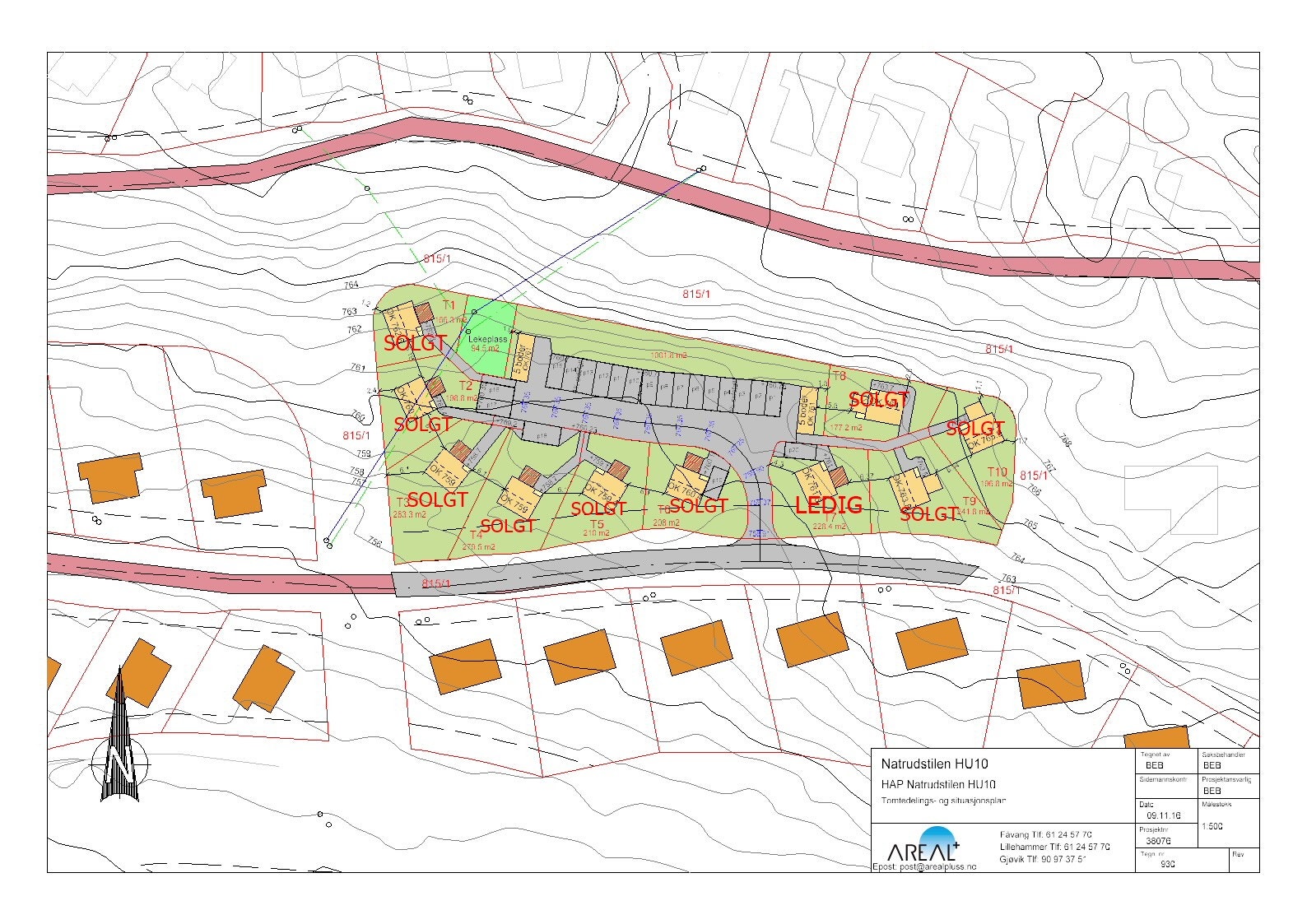 Tomteoversikt kun 1 ledig Galleribilde