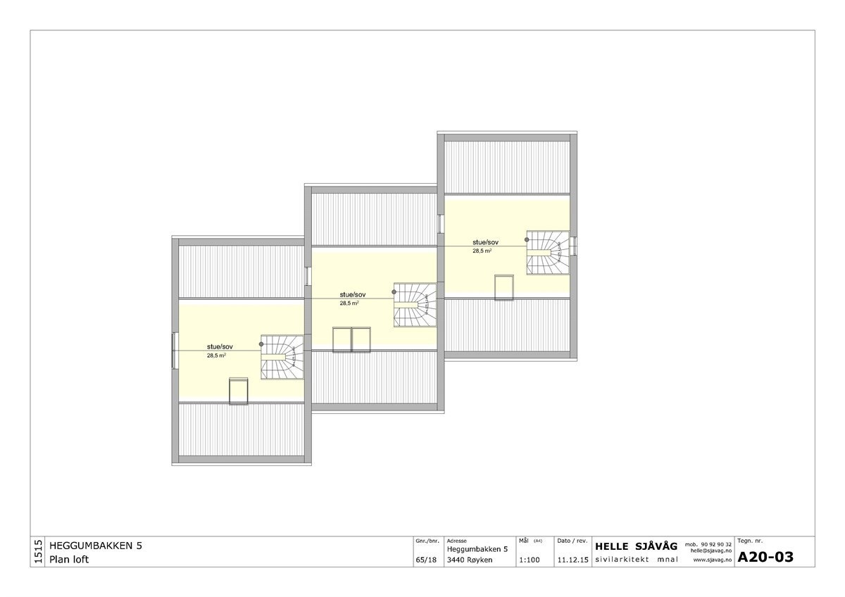 Plantegning 3. etasje Galleribilde