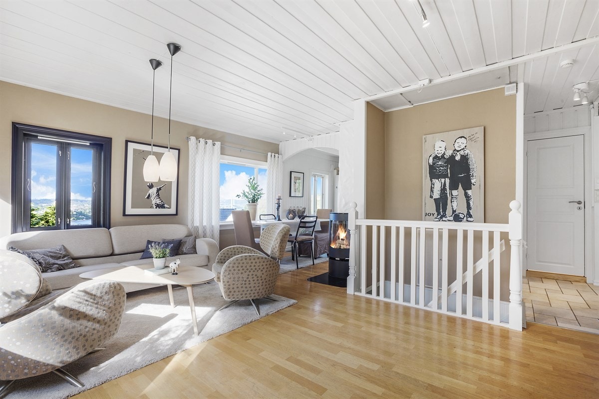 Ny peisovn (2015) i stue kommer godt med når temperaturen kryper nedover gradstokken på vinterstid Galleribilde