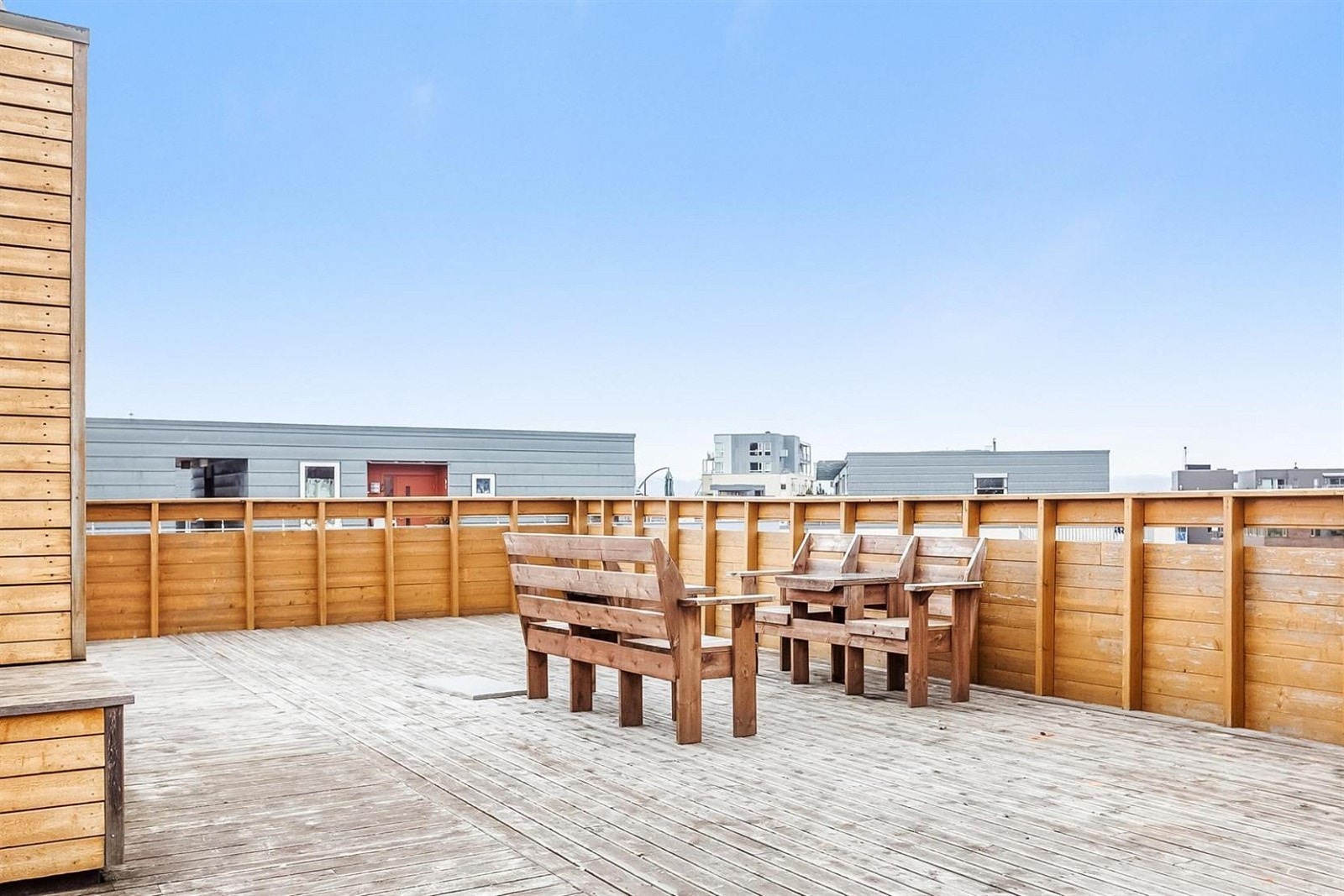 Stor flott felles takterrasse Galleribilde