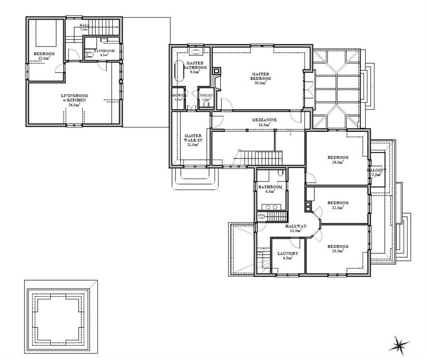 Plantegning 2. etasje Galleribilde