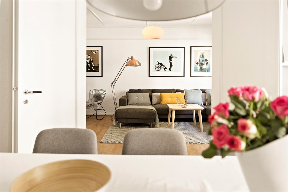 Stuen er lett å innrede. Galleribilde