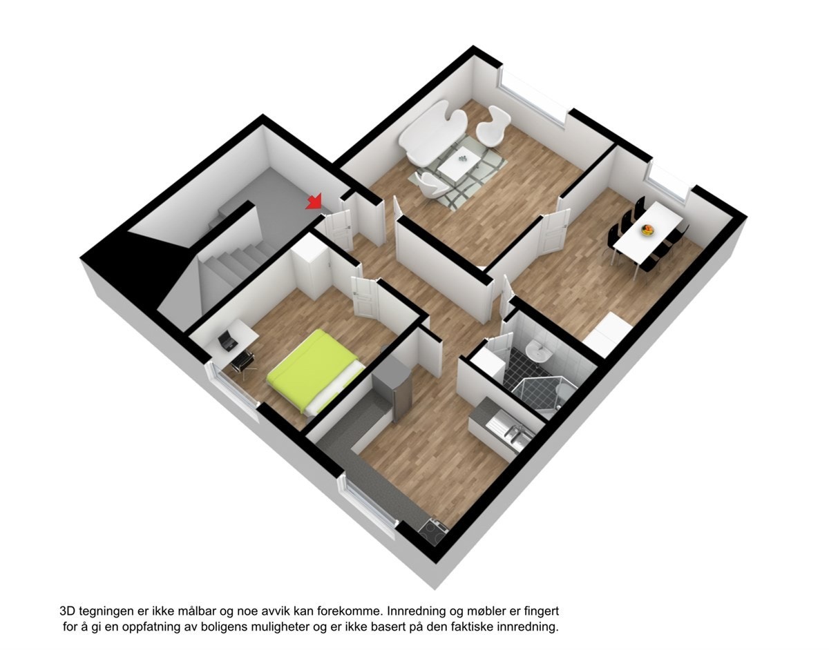 Plantegning 3D Galleribilde