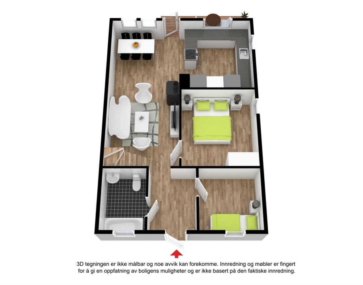 Plantegning 3D Galleribilde