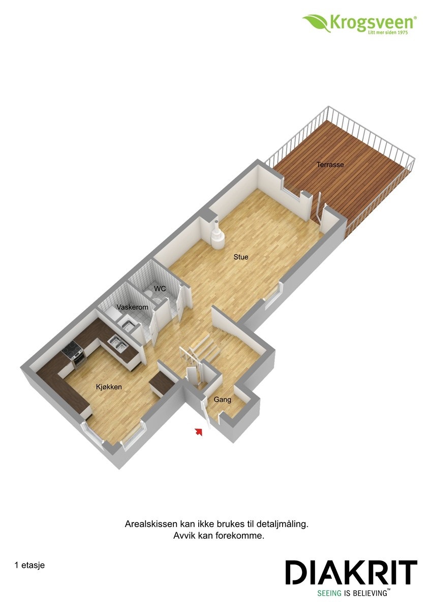 Plantegning 1. etasje Galleribilde