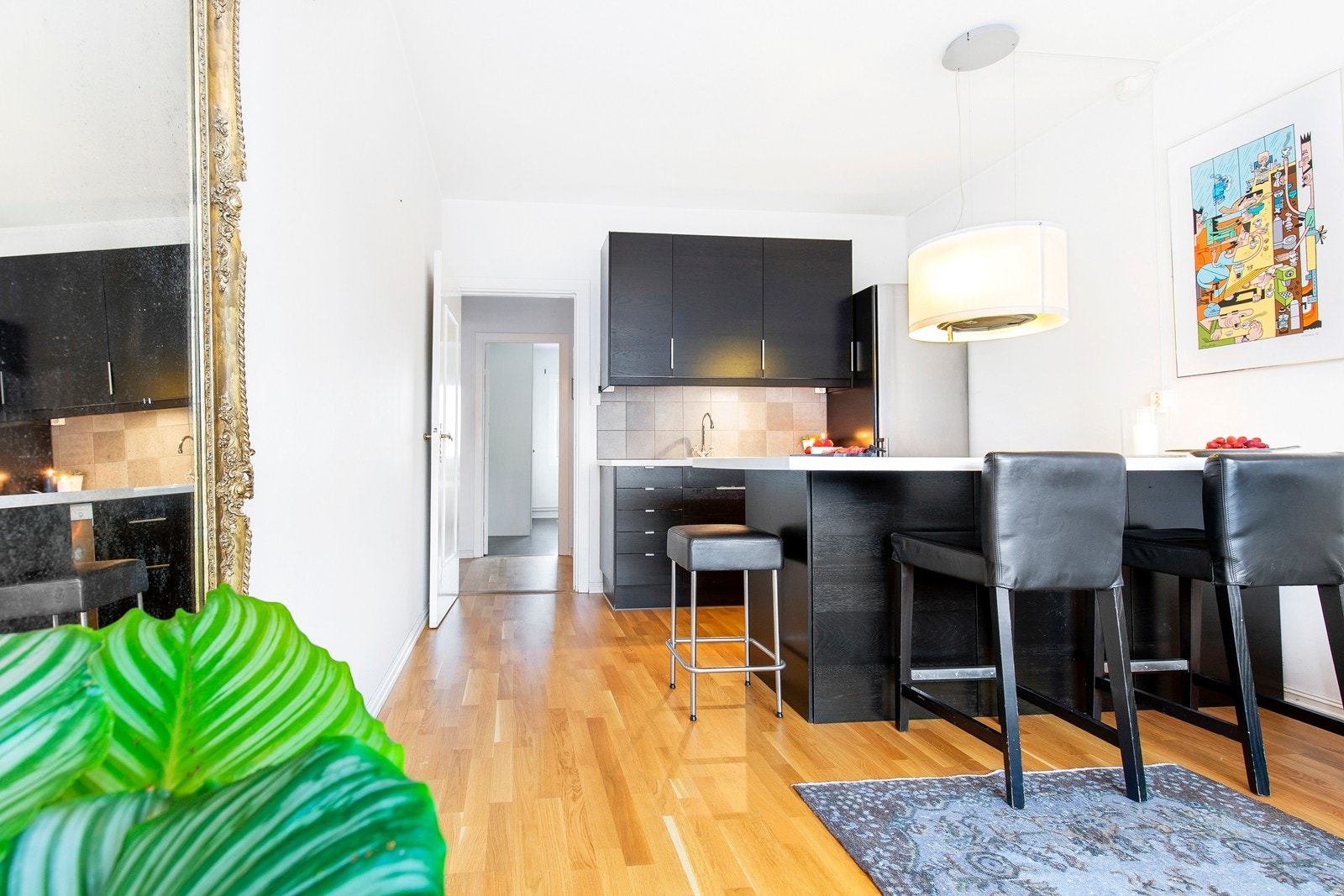 3-stavs eikeparkett på gulv fra 2016. Galleribilde