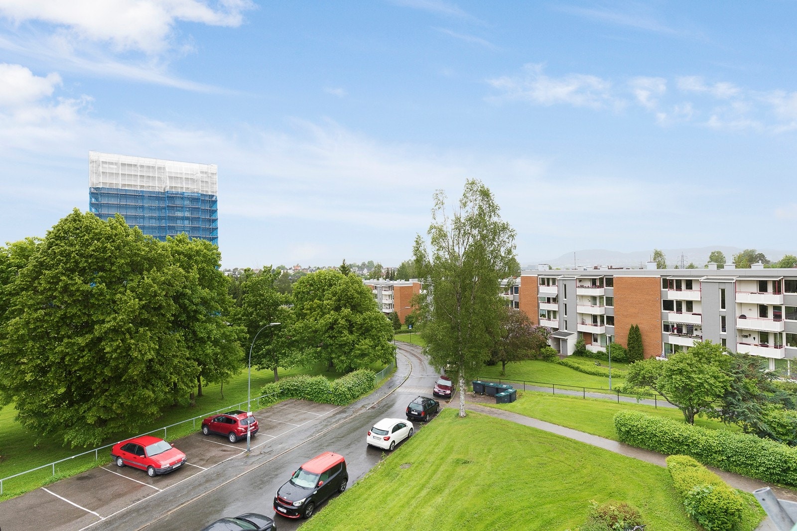 Hyggelig utsyn fra balkongen Galleribilde