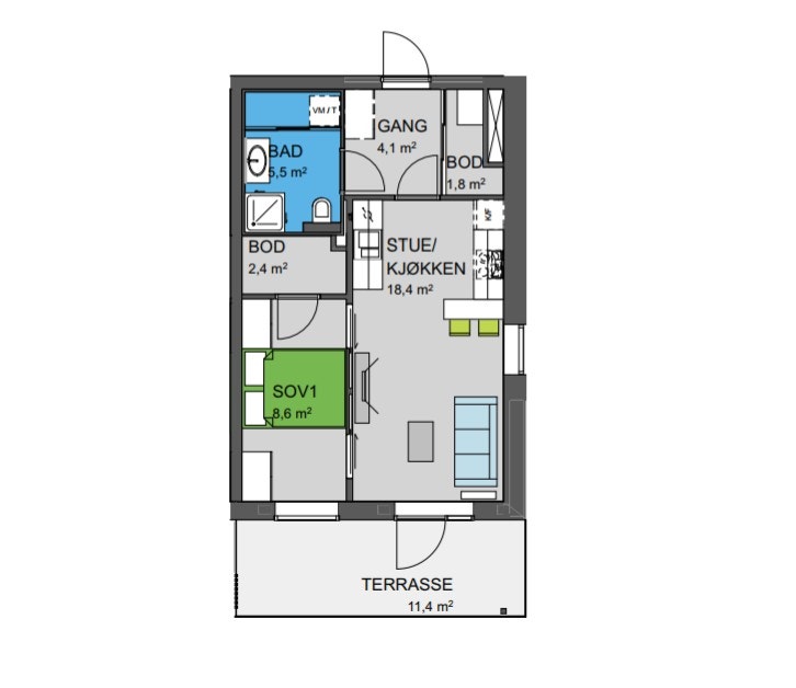 Effektiv planløsning Galleribilde
